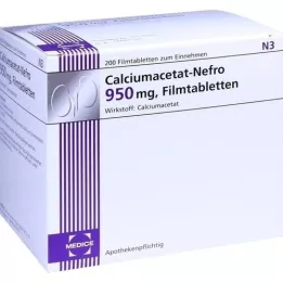 CALCIUMACETAT NEFRO 950 mg filmovertrukne tabletter, 200 stk