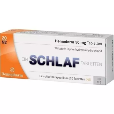 HEMODORM 50 mg sovetabletter, 20 stk