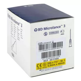 BD MICROLANCE Kanyle 20 G 1 1/2 0,9x40 mm, 100 stk