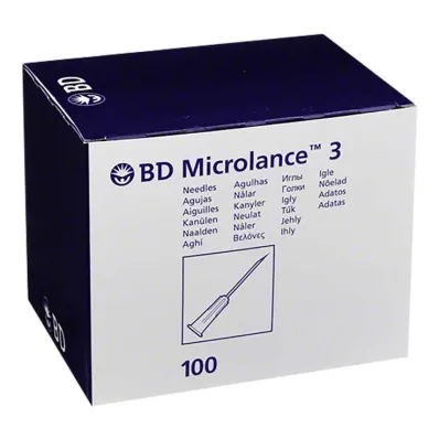 BD MICROLANCE Kanyle 30 G 1/2 0,29x13 mm, 100 stk