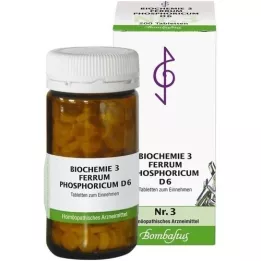 BIOCHEMIE 3 Ferrum phosphoricum D 6 Tabletter, 200 Kapsler