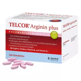TELCOR Arginin plus filmovertrukne tabletter, 240 kapsler