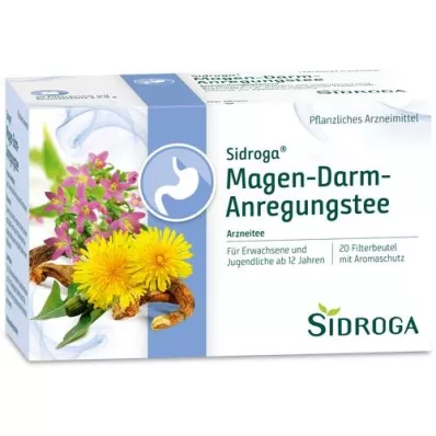 SIDROGA Gastrointestinal stimulerende te-filterposer, 20X2,0 g