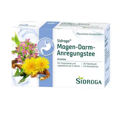 SIDROGA Gastrointestinal stimulerende te-filterposer, 20X2,0 g