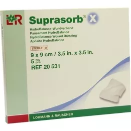 SUPRASORB X HydroBalance Wound Dressing 9x9 cm, 5 buc