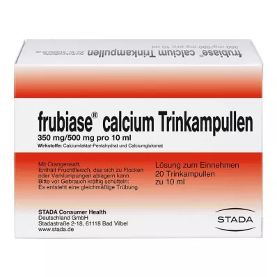 FRUBIASE CALCIUM T Drikkeampuller, 20 stk FRUBIASE CALCIUM T Drikkeampuller, 20 stk