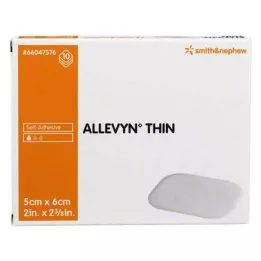 ALLEVYN Tynd 5x6 cm tynd sårbandage, 10 stk