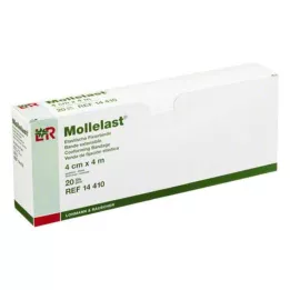 MOLLELAST Bandager 4 cmx4 m pakket enkeltvis, 20 stk