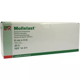 MOLLELAST Bandager 6 cmx4 m pakket enkeltvis, 20 stk