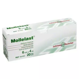 MOLLELAST Bandager 6 cmx4 m pakket enkeltvis, 20 stk