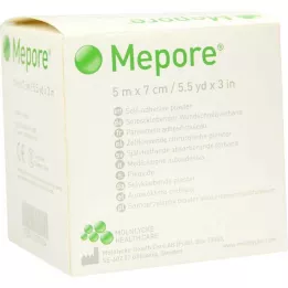 MEPORE Usteril sårforbinding 7 cmx5 m, 1 stk