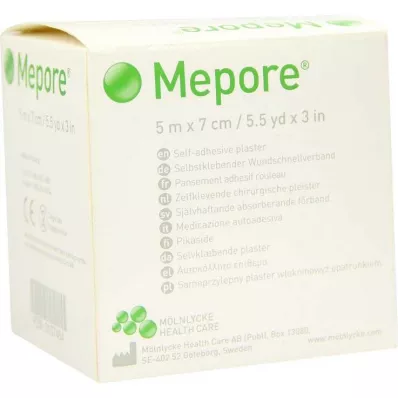 MEPORE Usteril sårforbinding 7 cmx5 m, 1 stk