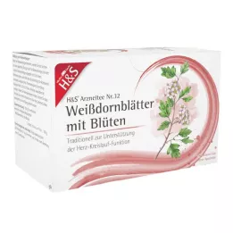 H&amp;S Hvidtjørnblade med blomster filterpose, 20X1,6 g