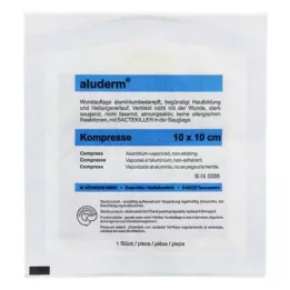ALUDERM Comprese 10x10 cm, 1 buc