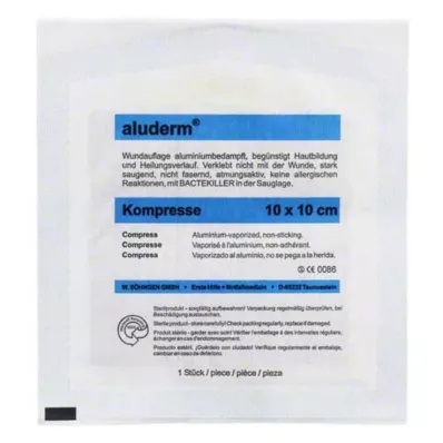 ALUDERM Comprese 10x10 cm, 1 buc