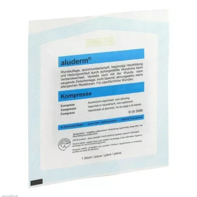 Aluderm kompresser 10x15cm, 1 stk