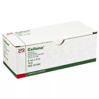 CELLONA Gipsbandage 6 cmx2 m, 2X5 stk