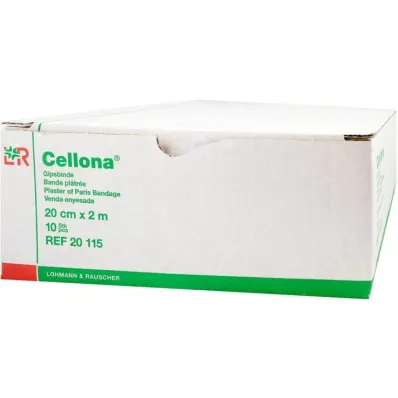 CELLONA Gipsbandage 20 cmx2 m, 2X5 stk