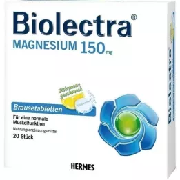 BIOLECTRA Magnesium 150 mg citronbrusetabletter, 20 stk