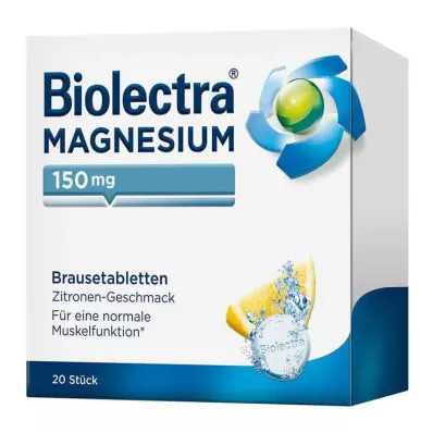 BIOLECTRA Magnesium 150 mg citronbrusetabletter, 20 stk