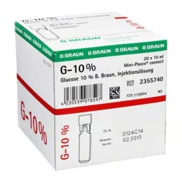 GLUCOSE 10% B.Braun Mini Plasco connect Inj.-Lsg. 10%, 20X10 ml