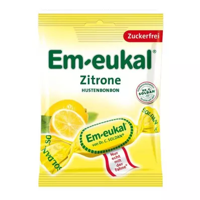 EM-EUKAL Citronbolsjer uden sukker, 75 g