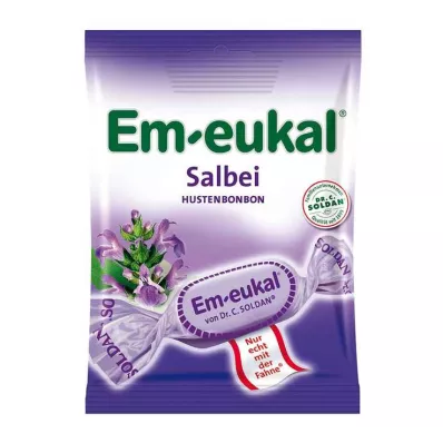EM-EUKAL Salviebolsjer med sukker, 75 g EM-EUKAL Salviebolsjer med sukker, 75 g