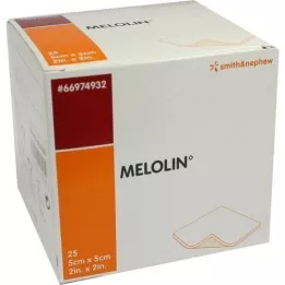 MELOLIN 5x5 cm sårforbindinger sterile, 25 stk