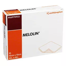 MELOLIN 10x10 cm sårforbindinger sterile, 10 stk