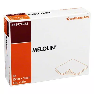 MELOLIN 10x10 cm sårforbindinger sterile, 10 stk