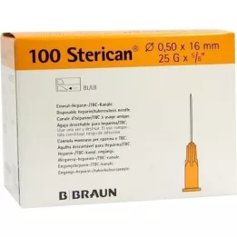 STERICAN Ins.insert.channel.0,5x16 mm, 100 buc