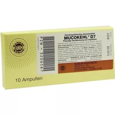 MUCOKEHL Ampulele D 7, 10X1 ml