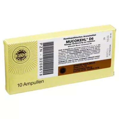 MUCOKEHL Ampuller D 6, 10X1 ml