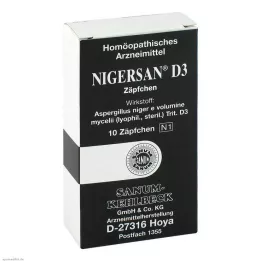 NIGERSAN D 3 Suppositorier, 10 stk