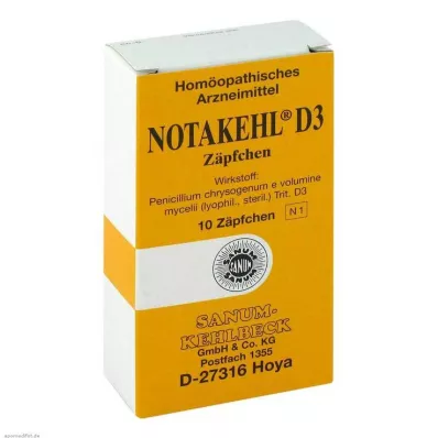 NOTAKEHL D 3 Suppositorier, 10 stk