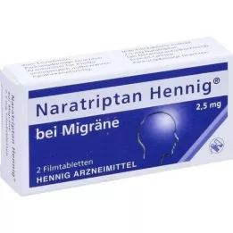 NARATRIPTAN Hennig mod migræne 2,5 mg filmovertrukne tabletter, 2 stk