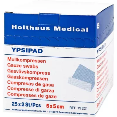 MULLKOMPRESSEN Ypsipad 5x5 cm steril 8-fold, 25X2 stk
