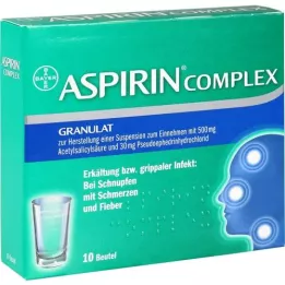 ASPIRIN COMPLEX Btl.w.Gran.z.Herst.e.Susp.z.Einn., 10 buc