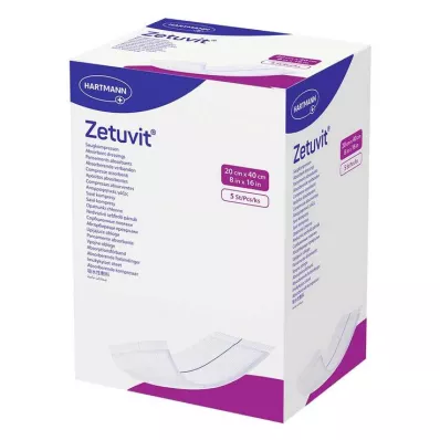 ZETUVIT Sugekompresser sterile 20x40 cm, 5 stk