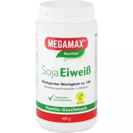 MEGAMAX Sojaprotein vaniljepulver, 400 g