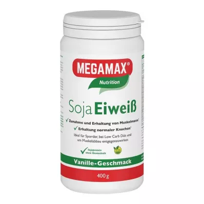 MEGAMAX Sojaprotein vaniljepulver, 400 g