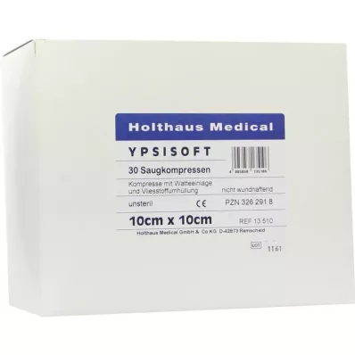 SAUGKOMPRESSEN Ypsisoft usteril 10x20 cm, 30 stk