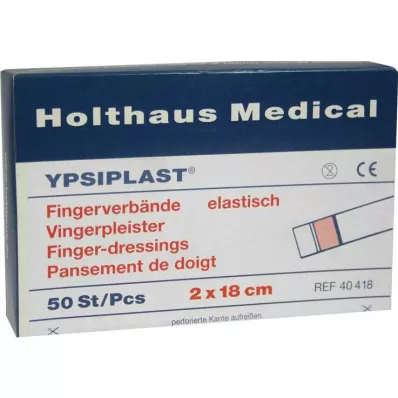 FINGERVERBAND Ypsiplast 2x18 cm elastisk hud, 50 stk