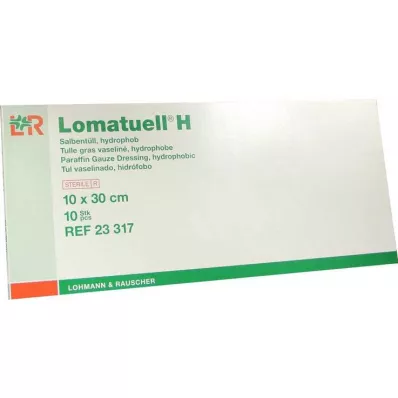 LOMATUELL H Salve tyl 10x30 cm steril, 10 stk