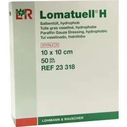 LOMATUELL H Salve tyl 10x10 cm steril, 50 stk