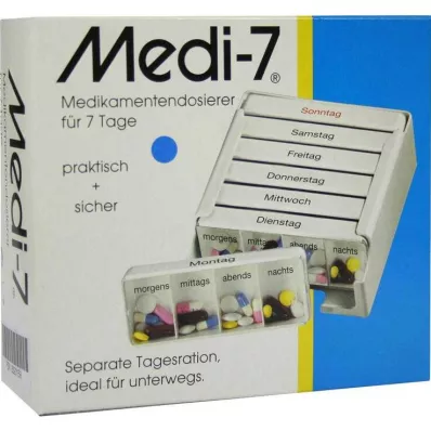MEDI 7 medicindoser til 7 dage blå, 1 stk