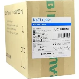 URO TAINER Natriumchloridopløsning 0,9%, 10X100 ml