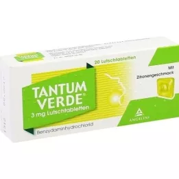 TANTUM VERDE 3 mg sugetabletter med citronsmag, 20 stk