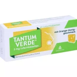 TANTUM VERDE 3 mg sugetabletter med appelsin-honning-smag, 20 stk