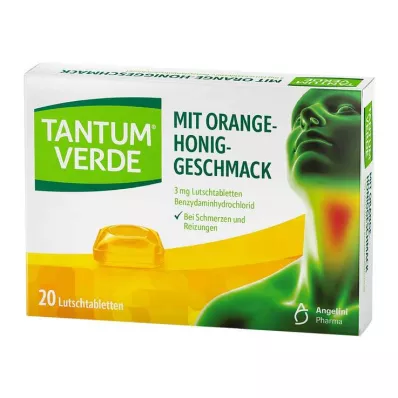 TANTUM VERDE 3 mg sugetabletter med appelsin-honning-smag, 20 stk
